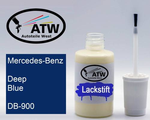 Mercedes-Benz, Deep Blue, DB-900: 20ml Lackstift, von ATW Autoteile West.